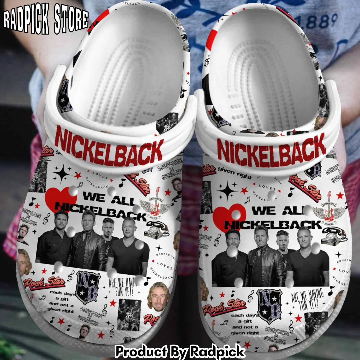 Radpick premium nickelback music clogs shoes comfortable for men women qx7 rp6522189